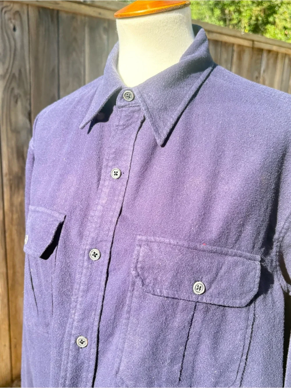 Banana Republic Navy Blue Button-Up Shirt Jacket